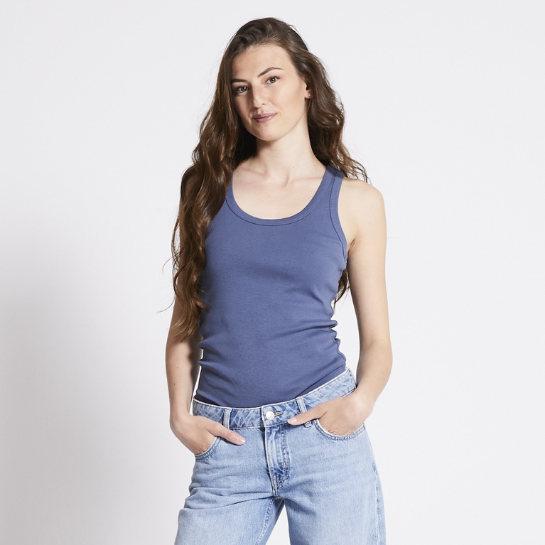 Ribbestrikket singlet "Johanna" Ribbestrikket singlet "Johanna"